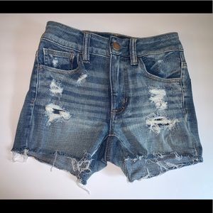 American Eagle Hi-Rise Shortie Denim Shorts